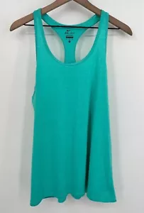 Nike Dri-Fit Racerback Tank Top Women XL Teal Athleisure Scoop Neck - Picture 1 of 8