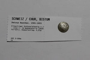 🧭 SWITZERLAND CHUR PETRUS RASCHER c. 1590 SCHÜSSELPFENIG VERY RARE B50 ZW50 - Picture 1 of 6