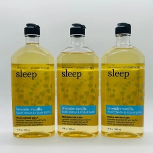 3 lavanda del sonno aromaterapia bagno e corpo Works + lavaggio alla vaniglia e bagno in schiuma 10 oz - Foto 1 di 7