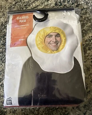 Egg Open Face Mask Costume FACE MASK ONLY - Image 1 of 4