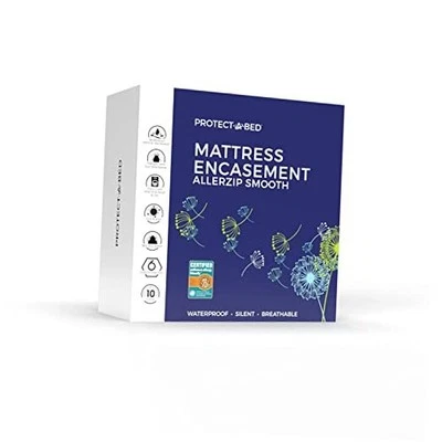 , Funda Colchón Allerzip, 11” - 18” Altura, Impermeable, Blanco Queen Foto 1 de 4