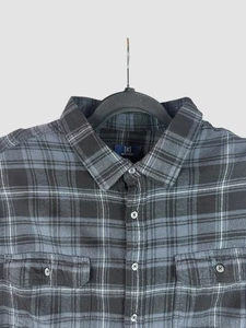 George Men’s 3XL Flannel Shirt Striped Long Sleeve Button Up Soft Warm Casual - Picture 1 of 9