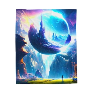 Cosmic Dreamscape Samt Plüschdecke, 50x60" gemütliches Geschenk, weich, leicht - Bild 1 von 5