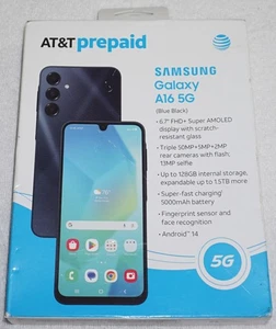 Samsung A16 5G 128 GB AT&T prepago azul negro sellado de fábrica NUEVO - Imagen 1 de 3