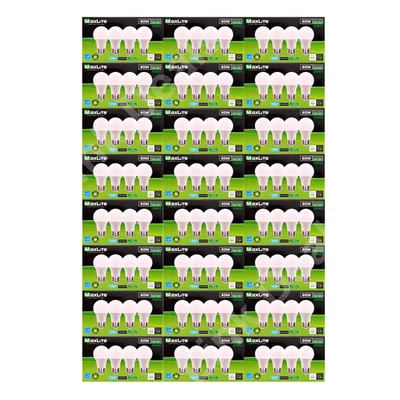 96 Pack Maxlite Light Bulb 60W Equivalent 8W LED Daylight A19 5000K Dimmable E26 - Image 1 of 4