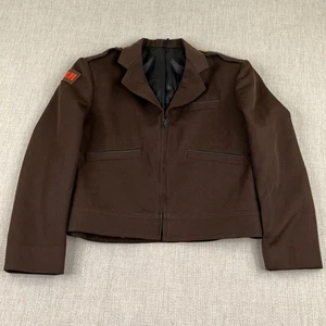 SF Muni Ricky Jacket Mens 42 San Francisco Made In USA Brown Flying Cross Union - Picture 1 of 14