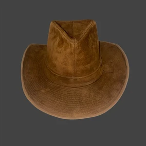VINTAGE RESISTOL Ranchman Western Hut Self Conf Cowboy 53-6000-190 Gr. 7 Leder - Bild 1 von 10