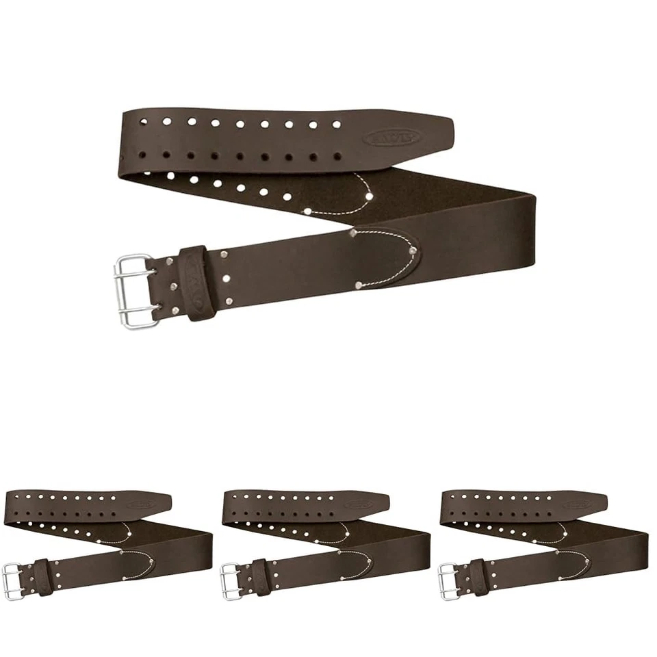 Cinturón de trabajo de cuero tostado al aceite 3 | Herramienta de hebilla de rodillo de doble punta | Tallas hasta 50 Foto 1 de 1