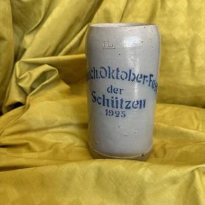Münchner Oktober, Fest Schützen 1925 Bierkrug Maßkrug Steinkrug Antik Brauerei - Bild 1 von 6