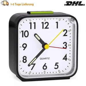 Leise Ohne Ticken Wecker Analog Seniorenwecker mit Schlummerfunktion Nachtlicht - Bild 1 von 15