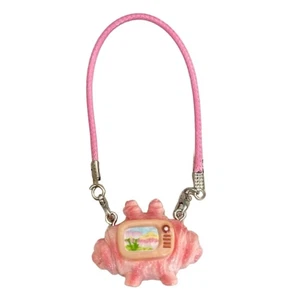 Lovely Croissant Miniature TV Keychain Resin Bag Clip Desk Decoration Gift - Picture 1 of 8