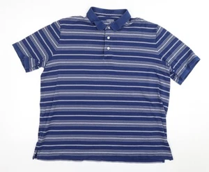 Lands' End Men's Blue XL Striped Polo Shirt - Picture 1 of 12