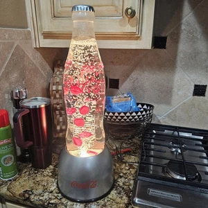 EXC Vintage Coca Cola Bottle Caps Bubbler Lava Lamp Type  Light  21"   Coke Plug - Picture 1 of 6