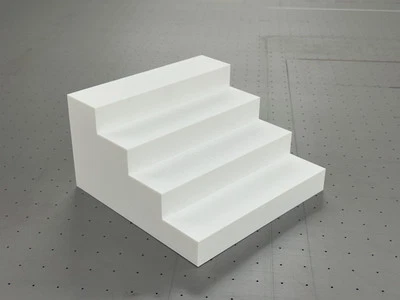 White display step stand 230SQ x 130H shop display prop free ship - image 1 of 4