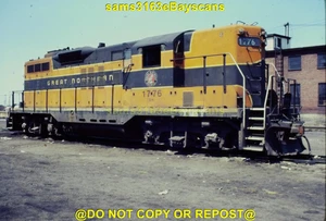 ORIGINAL SLIDE GREAT NORTHERN RWY (BN) GP18 1776 SPOKANE WA 1971 - Picture 1 of 1