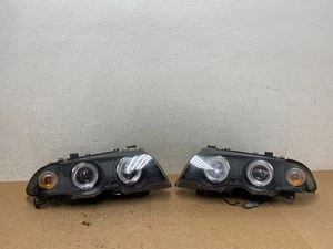 1999-2001 BMW E46 323i 328i Sedan Left+Right Set LED Black Headlights P1425 DG - Picture 1 of 14