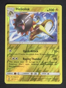 Heliolisk 44/145 Holograma Inverso SM - Tarjeta Pokémon Guardianes en Ascenso Juego de cartas coleccionables - Imagen 1 de 2