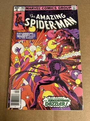 AMAZING SPIDER-MAN 203 FRANK MILLER NEWSTAND Iss. 3rd APP DAZZLER , F/VF - Image 1 of 4