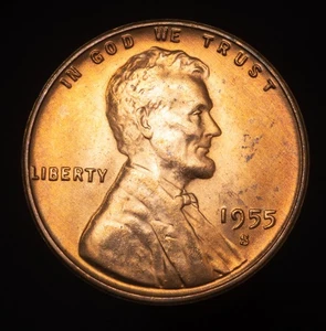 Centavo de trigo Lincoln 1955-S - gema bu - hermoso brillo dorado - Imagen 1 de 4