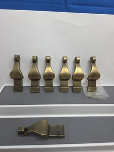 Set 6 cassetti stile metallo placcato vintage pull lucido vintage colore ottone oro.  - Foto 1 di 11