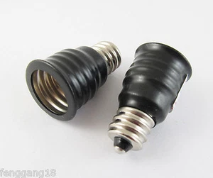 US E12 To E17 Candelabra Base Socket LED Light Bulb Lamp Adapter Converter Holde - Picture 1 of 1