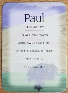Paul "Humble" Keepsake Name Card - Confirmation Graduation Birthday - Picture 1 of 1