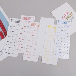 Wear-resistant Korean Letter Transparent Self-adhesive Keyboard Stickers L--m