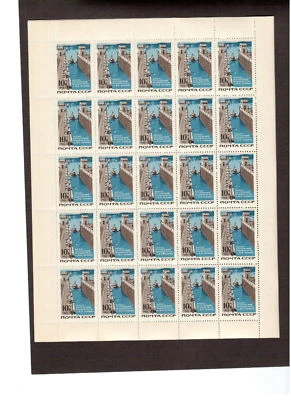 Estampillas. Hoja completa.RUSIA # 3181. VOLGA BARCO BÁLTICO VÍA FLUVIAL. 1966. MNH Foto 1 de 2