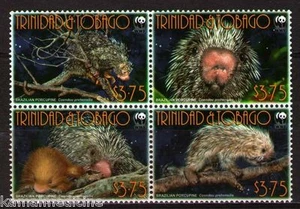 Trinidad & Tobago 2008 MNH 4v Blk, Brazilian Porcupine, WWF - Picture 1 of 1