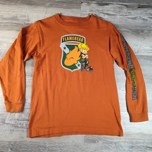Vtg 90s JNCO Jeans Flamehead USA Skate Graphic T Shirt Kids Youth Medium Boys - Picture 1 of 9