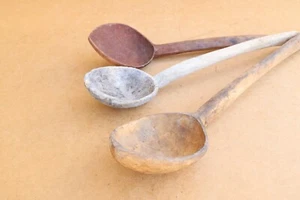 Vintage Unique Antique Spoons Kitchen Wood Spoons Retro Farmhouse Country. - Picture 1 of 7