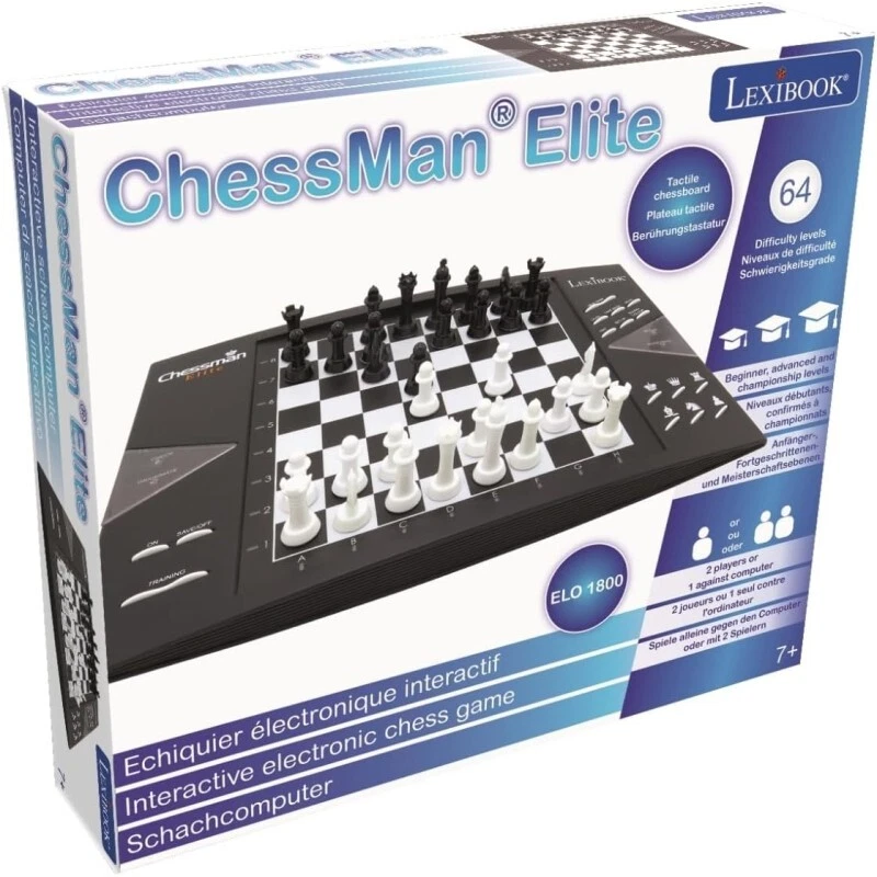 GIOCHERIA Lexibook Chessman Elite, Gioco, Computer di Scacchi interattivo, 64 Livelli di d