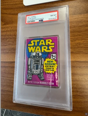 Vintage 1977 Topps Star Wars 3rd Series Sealed Unopened Wax Pack PSA 8  - Image 1 of 4