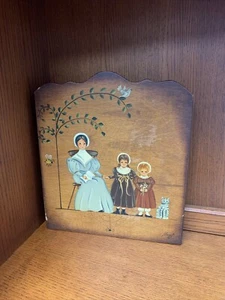 Wooden Writing Stationary Box/Storage Hand Painted With Sliding Door - Picture 1 of 10