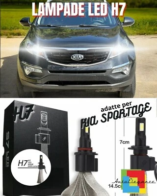 Set Ampoules Croisement LED Kia Sportage LED H7 6000K Blanc Pas D'Erreur - Photo 1/3