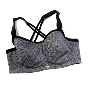Victoria's Secret, VSX, Heather Gray with Black Pullover Sports Bra, size 34B - Picture 1 of 3