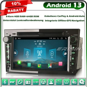 64GB Android 14 Autoradio GPS Navi CD Für Opel Corsa Antara Zafira Vivaro Meriva - Bild 1 von 14
