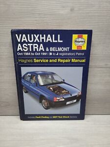 1136 Haynes Manual Vauxhall Astra & Belmont 10/1984-10/1991