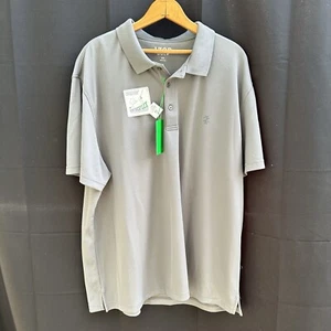 Polo golf uomo Izod XXL manica corta grigia Swingflex nuova con etichetta - Foto 1 di 9