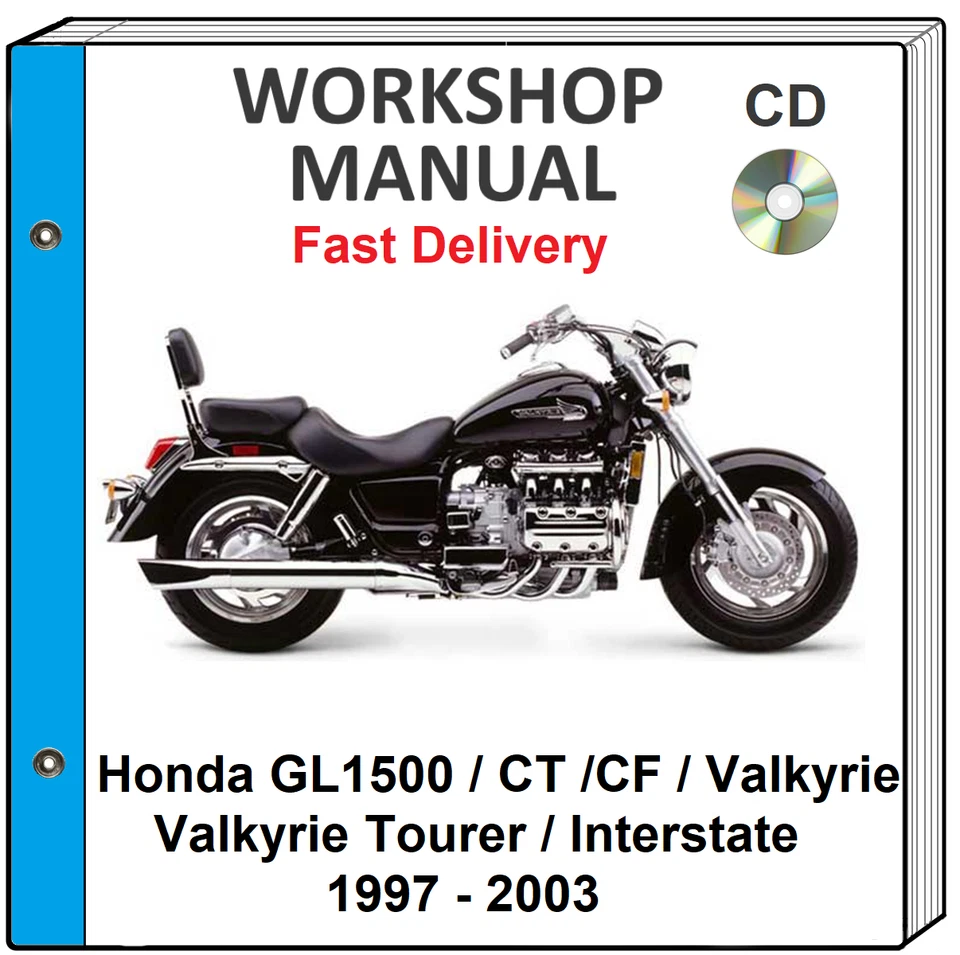 HONDA VALKYRIE 1500 GL1500 2000 2001 2002 2003 SERVICE REPAIR SHOP MANUAL ON CD - Imagem 1 de 1
