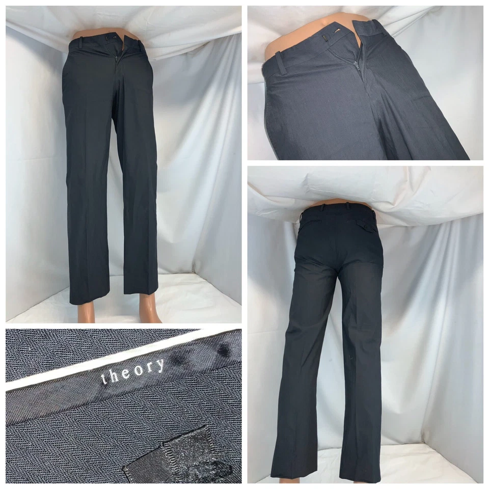 Theory 裤子尺寸 28 蓝色棉质尼龙弹力直 29 英寸内缝 YGI F0-141 — 第 1/4 张图片