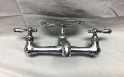 Antique VTG HAJOCA Chrome Brass Farmhouse Sink Kitchen Faucet Old Parts 609-23B Cover