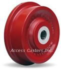 6HFL62W 6" X 2" Cast Iron Flanged Wheel, 2000 lbs Capacity, Roller Bearings