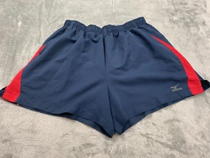 Mizuno Activewear Shorts Women's M Blue Elastic Waistband Pull-On Logo Graphic - Picture 1 of 8