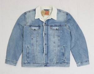 Chaqueta vaquera de camionero forrada Sherpa grande y alta Levi's para hombre talla 3XLT, 4XLT nueva - Imagen 1 de 8