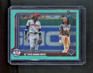 2025 Topps Series 2, # 639 Think Fast! (Elly / Abrams) Aqua Rainbow Foil, WB10 - Picture 1 of 2