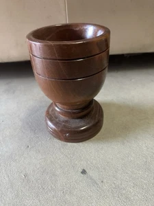 Plato pedestal de madera italiano vintage - Imagen 1 de 4