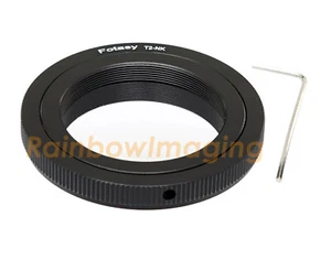 T2 T Ring Mount lens to Nikon D7000 D7500 D7200 D5100 D5300 D90 D5 D4 Adapter - Picture 1 of 7