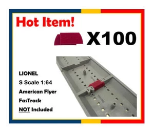 100 piezas clips de pista de tren para vía rápida Lionel calibre S "S-Clips"" vía rápida clip S - Imagen 1 de 7