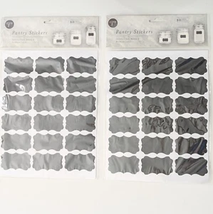 Core Kitchen 80 Blank Pantry Stickers with Chalk Marker 2 Packages - Picture 1 of 3
